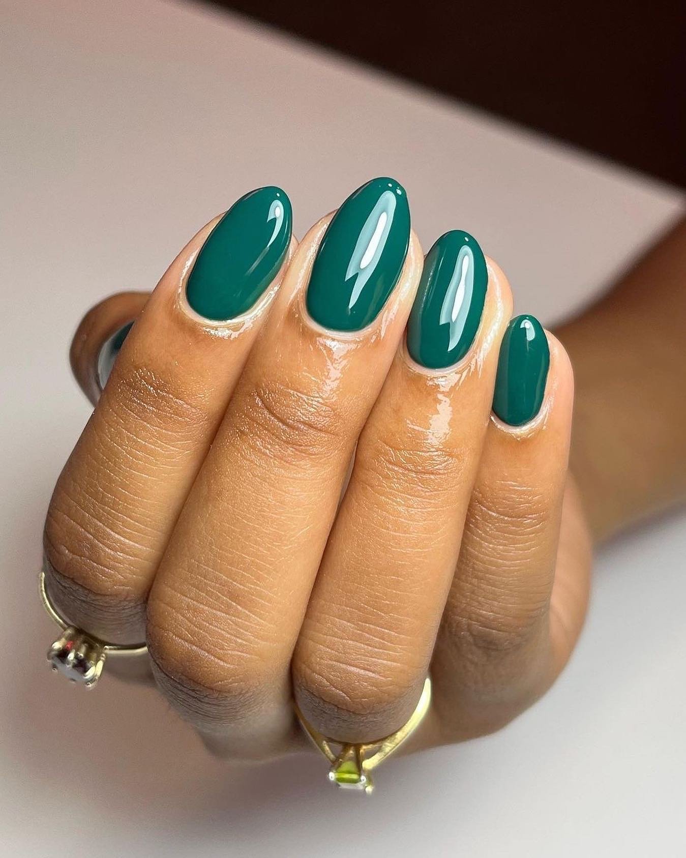 12 - Picture of Green Nails