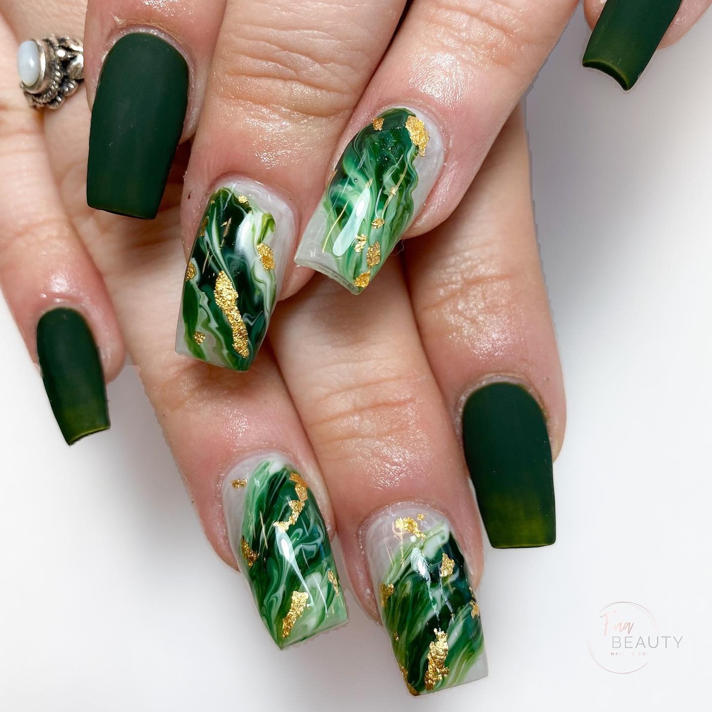 32 - Picture of Green Nails