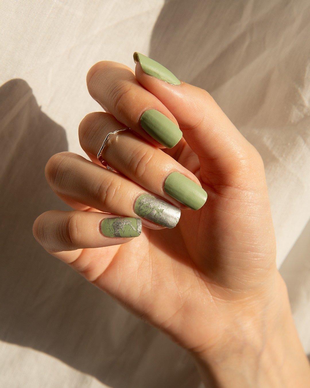 4 - Picture of Green Nails