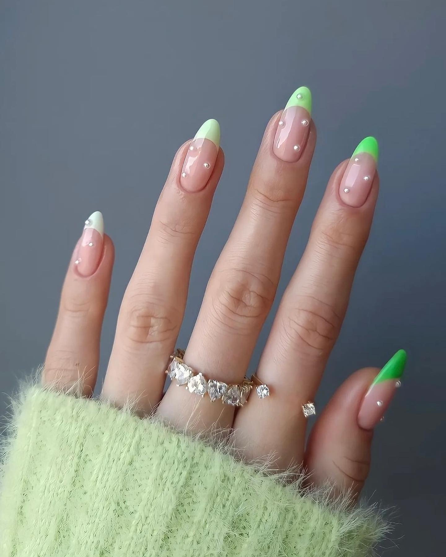 8 - Picture of Green Nails
