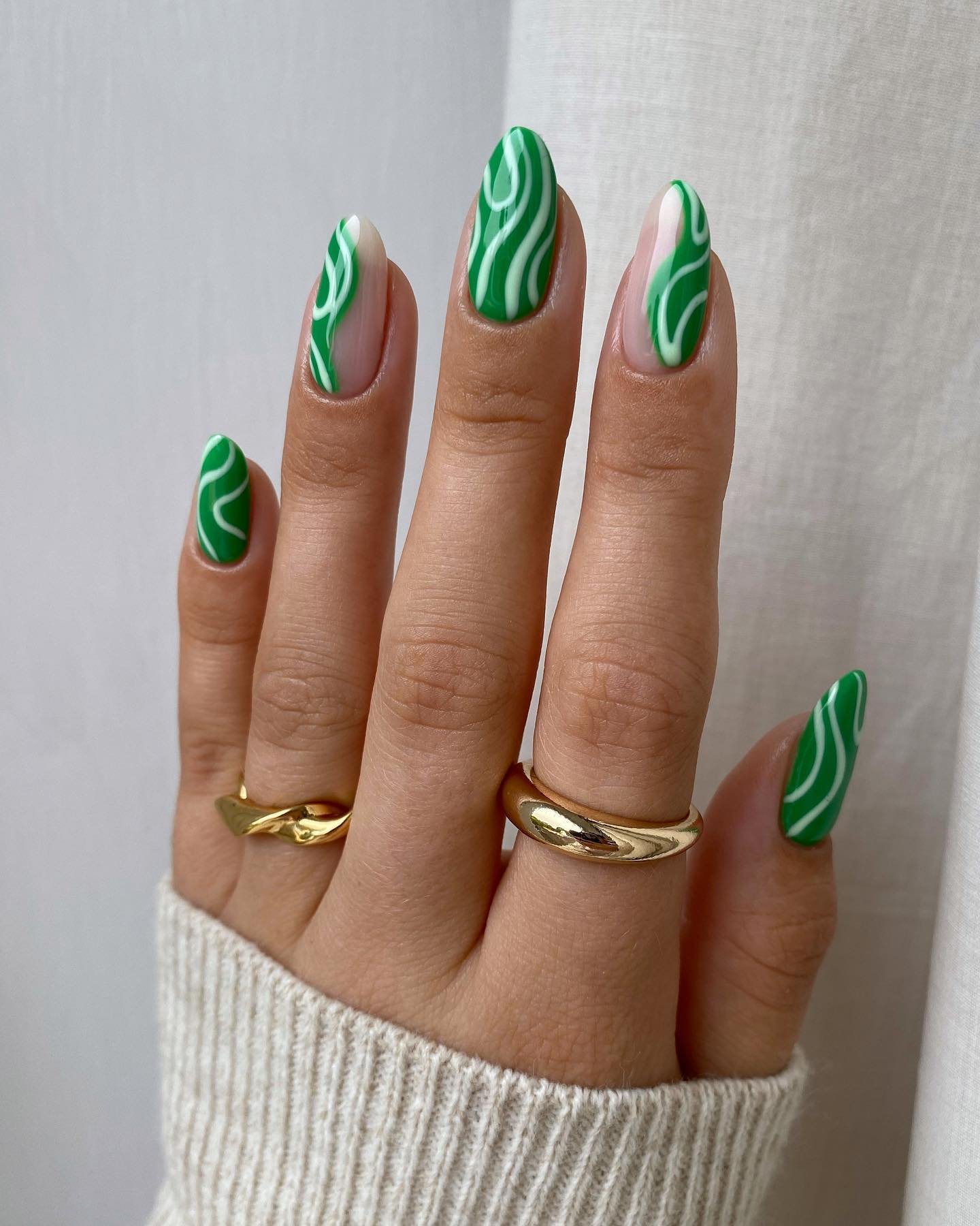 9 - Picture of Green Nails