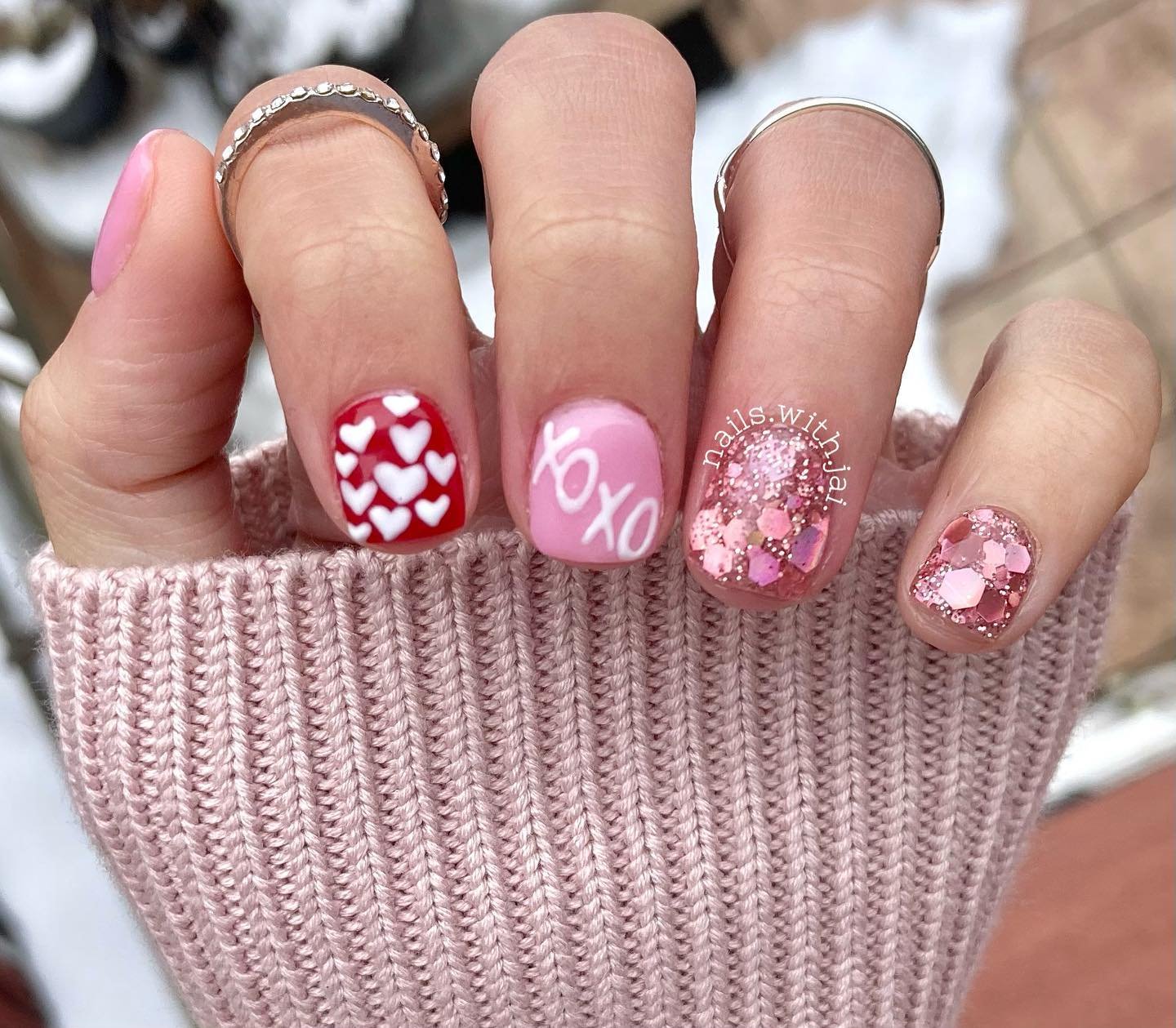 11 - Picture of Valentines Day Nails