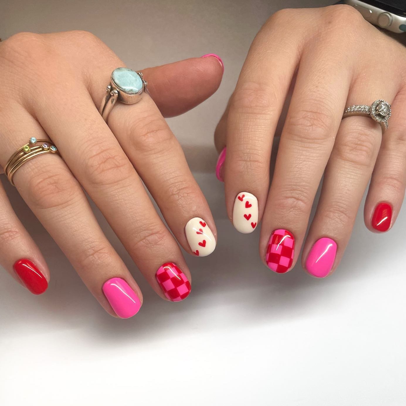 23 - Picture of Valentines Day Nails
