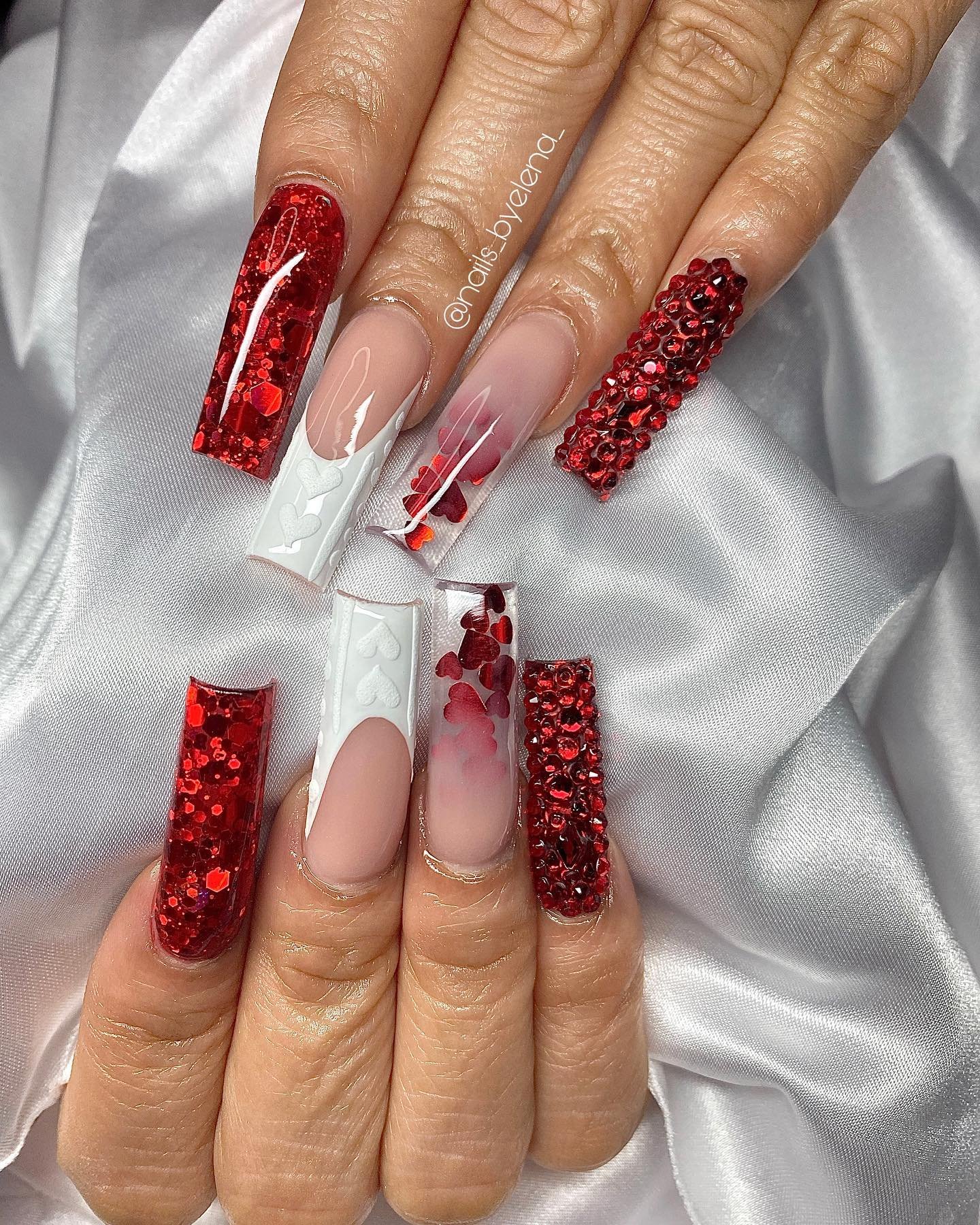 24 - Picture of Valentines Day Nails