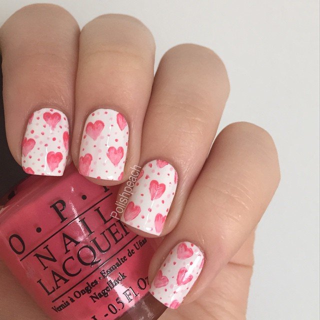 6 - Picture of Valentines Day Nails
