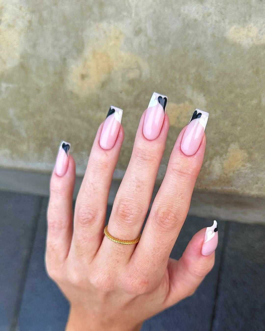 11 - Picture of Black and White Nails