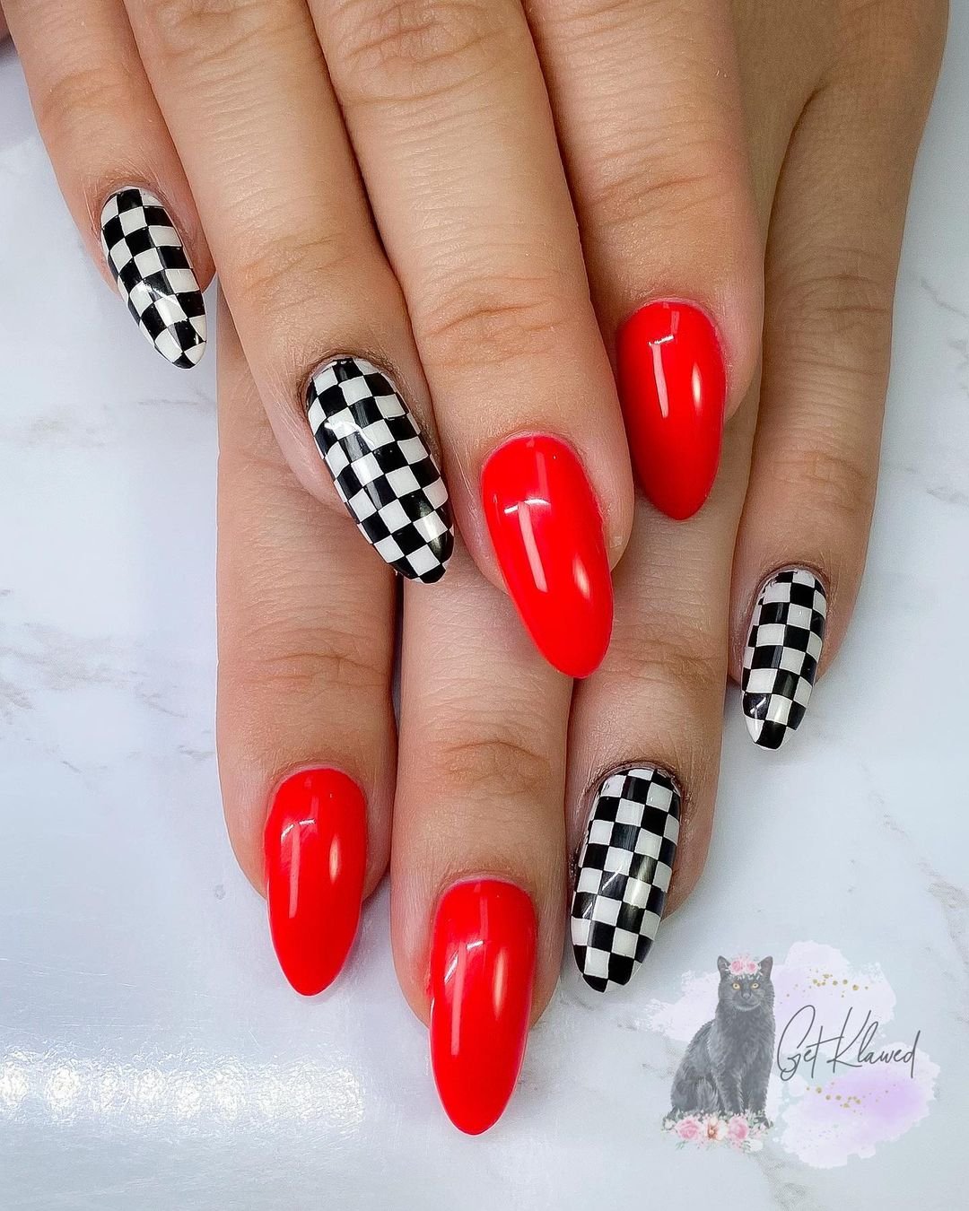 26 - Picture of Checkered Nails