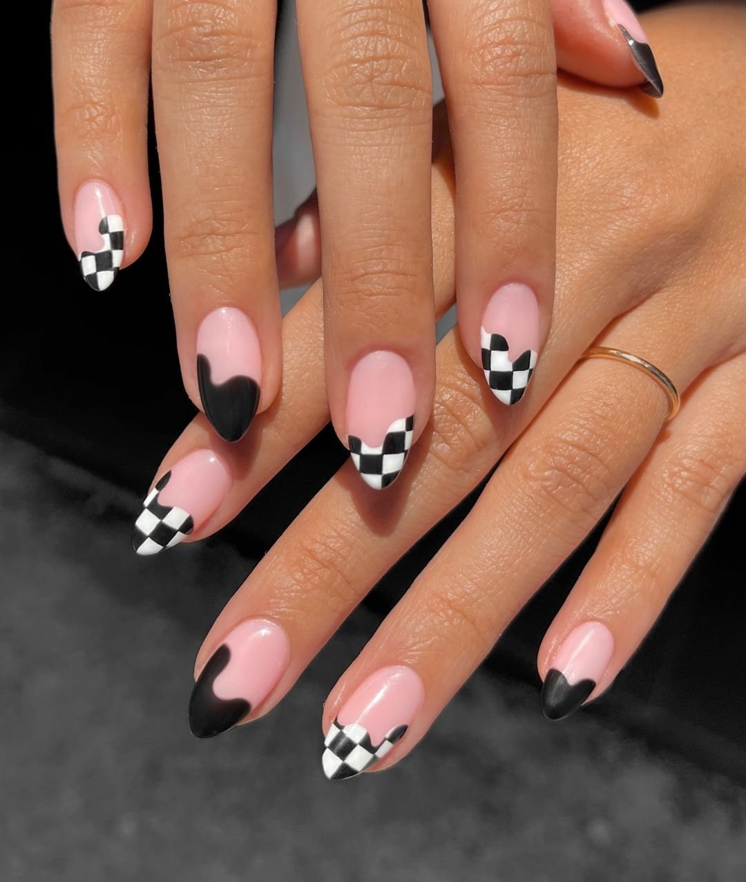 40 - Picture of Checkered Nails
