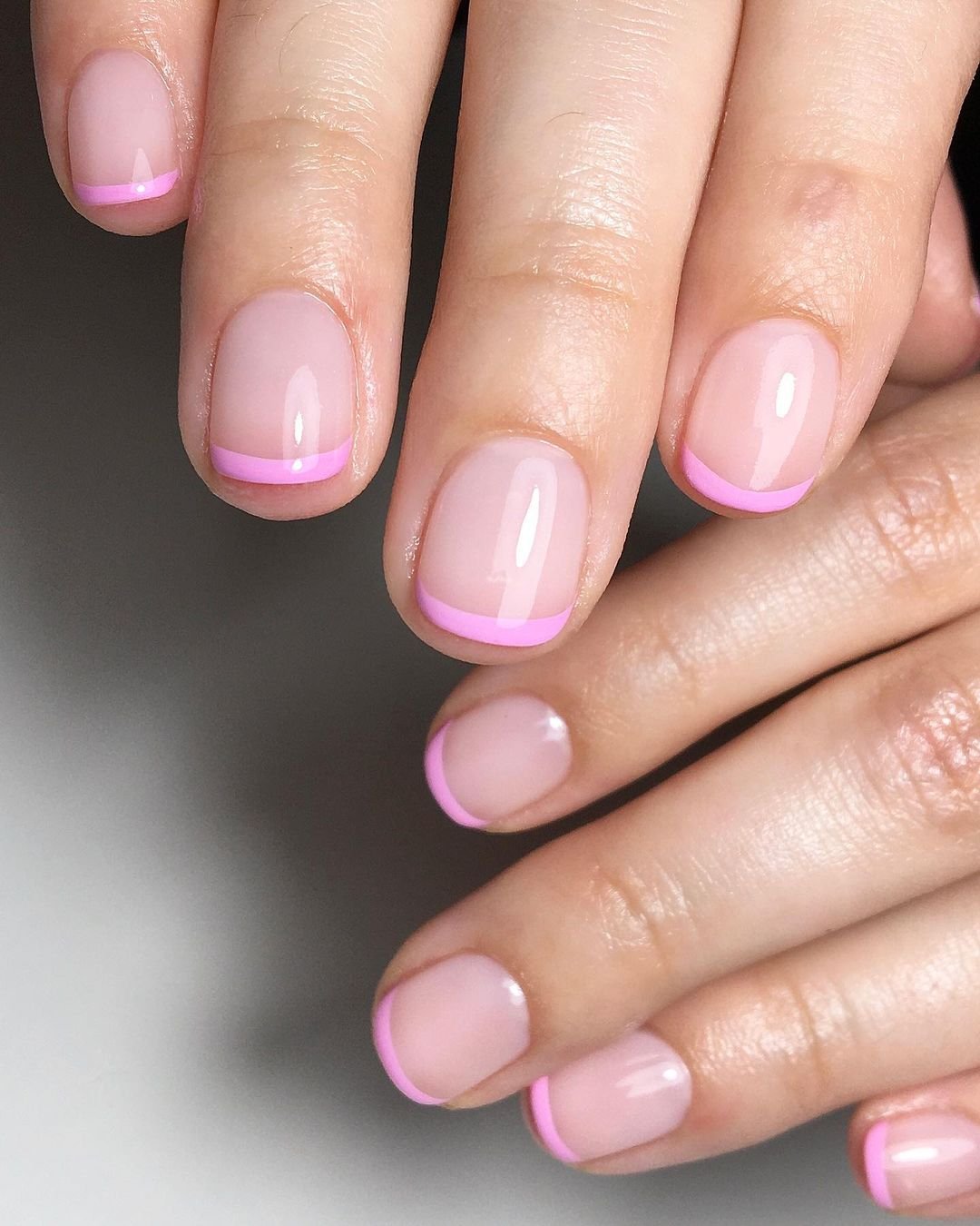 15 - Picture of Pink French Tip Nails