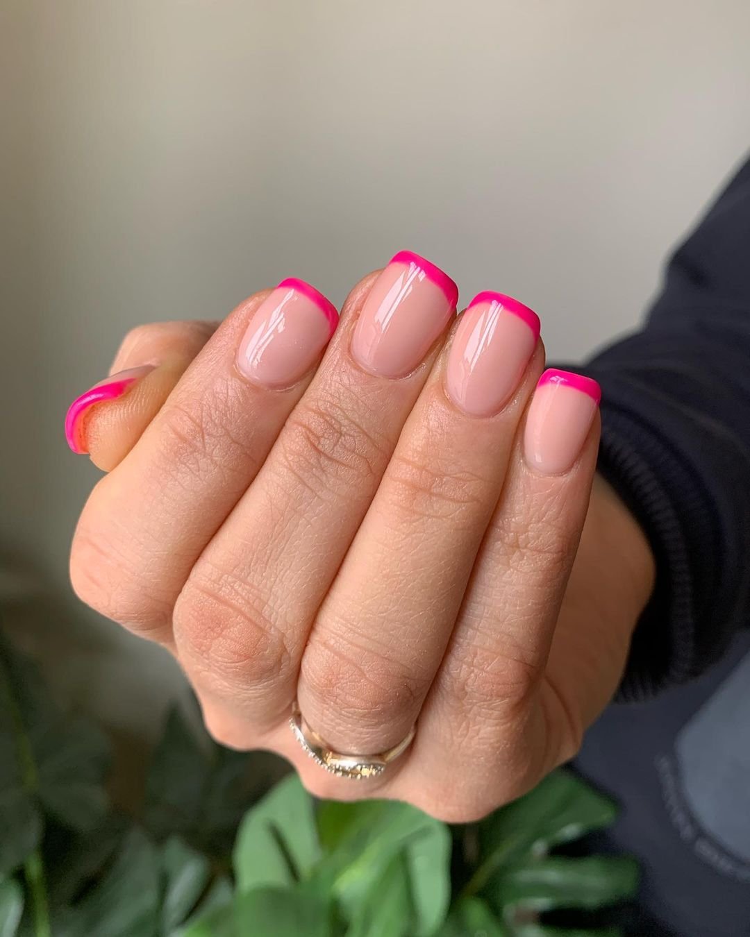 9 - Picture of Pink French Tip Nails