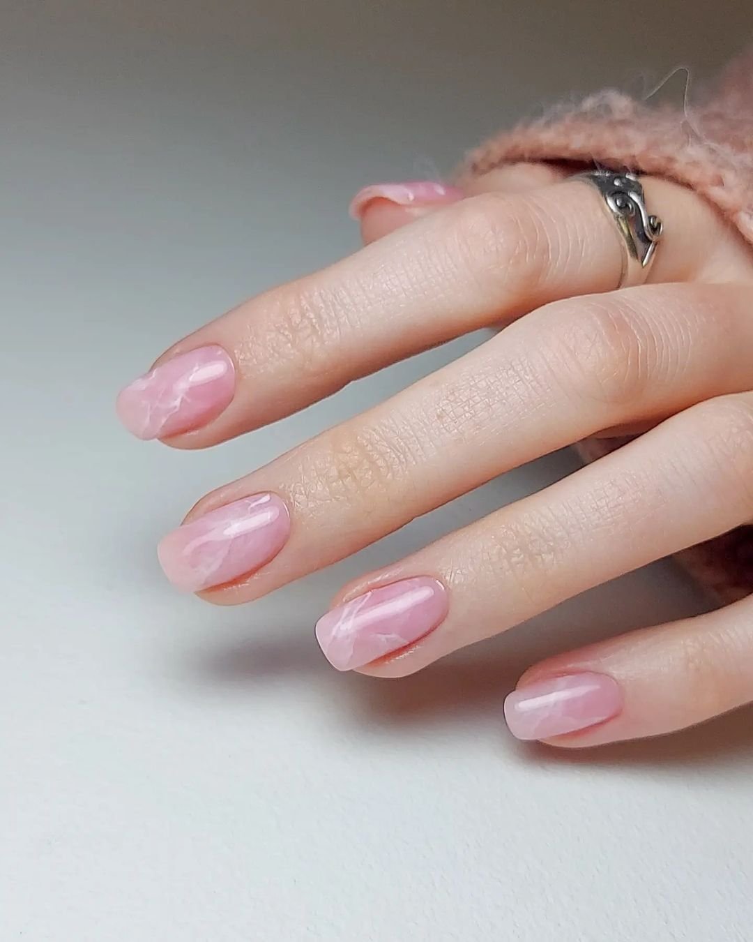 15 - Picture of Rose Quartz Nails