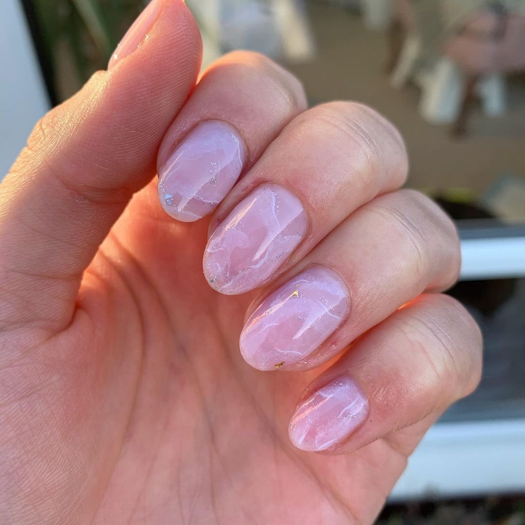 16 - Picture of Rose Quartz Nails