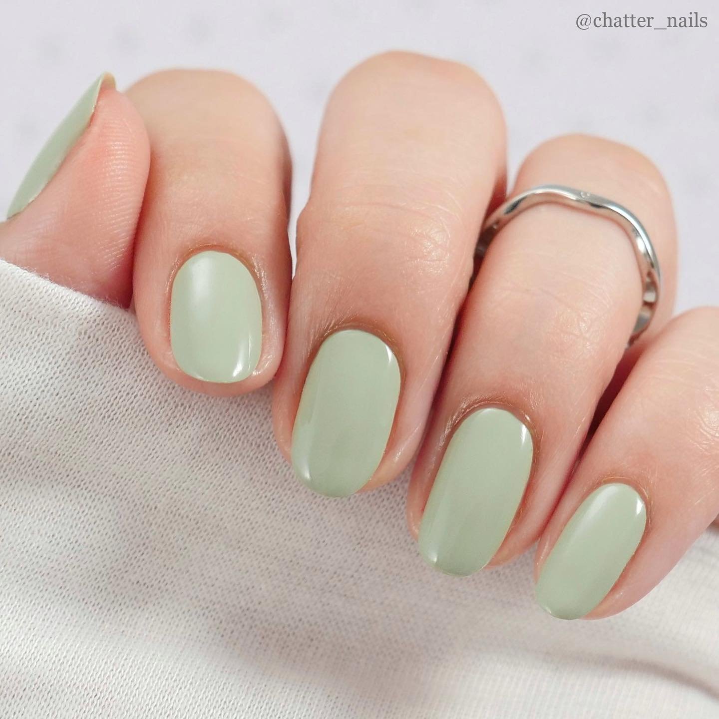 1 - Picture of Sage Green Nails