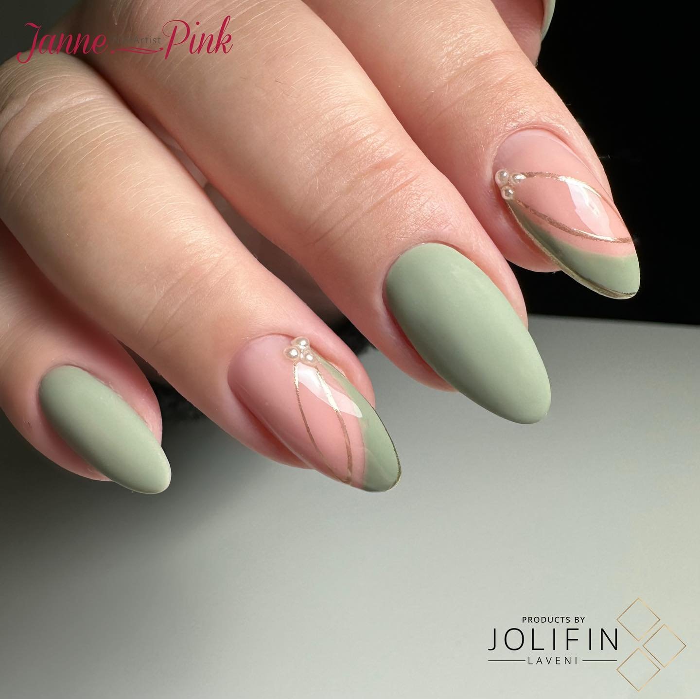 11 - Picture of Sage Green Nails