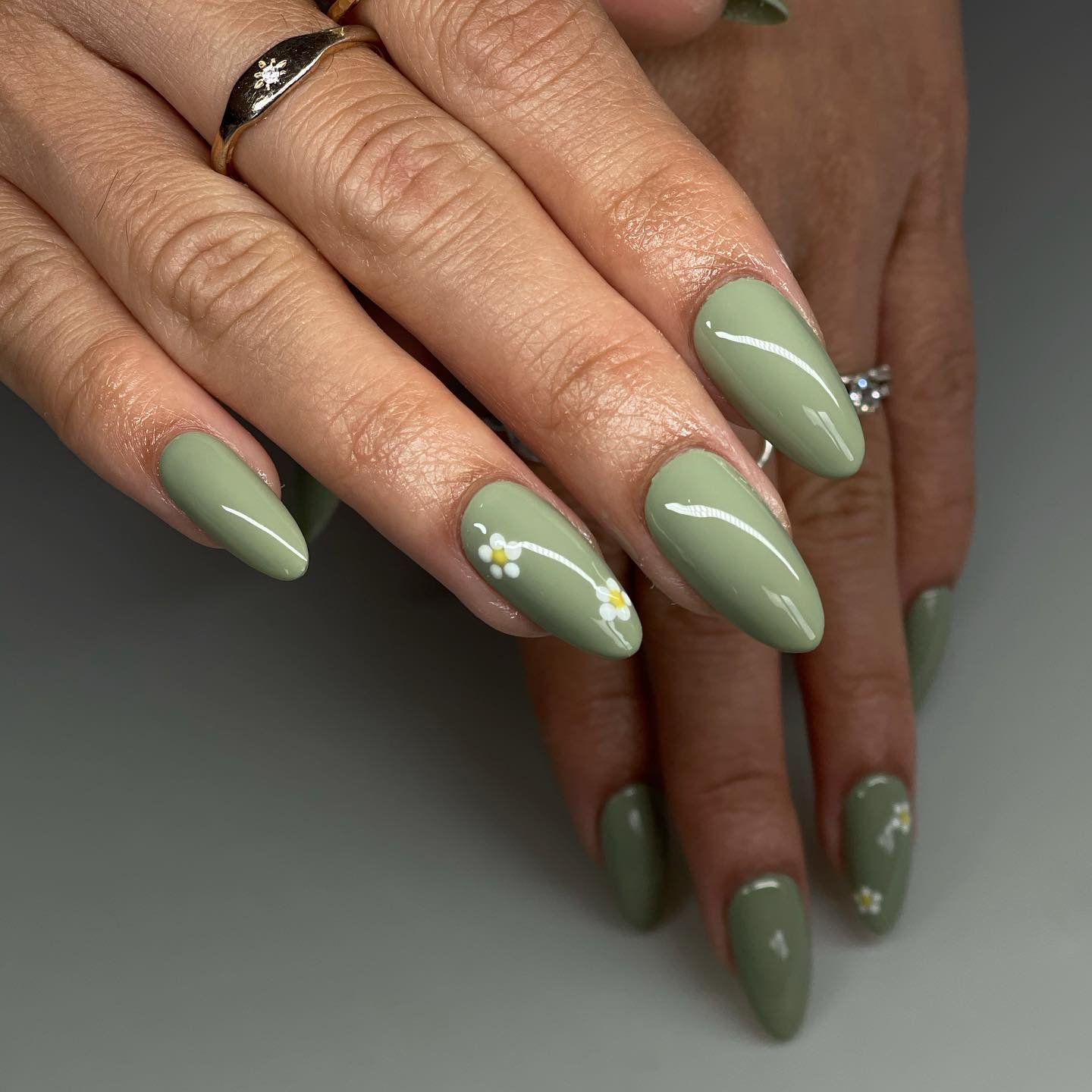 12 - Picture of Sage Green Nails