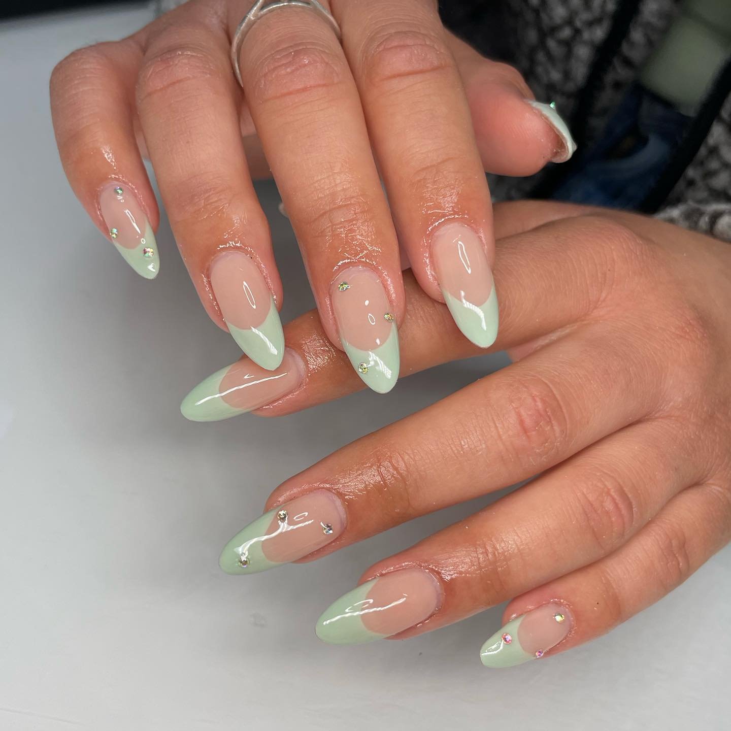 18 - Picture of Sage Green Nails
