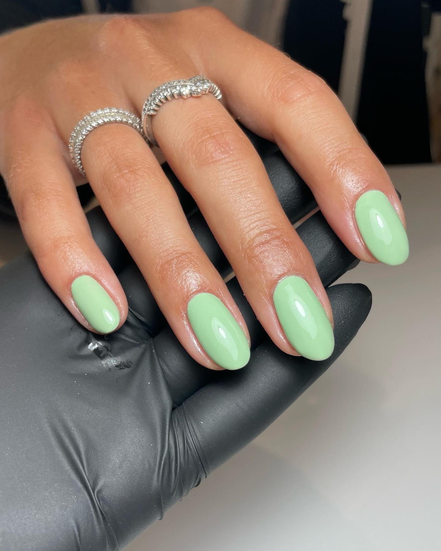 2 - Picture of Sage Green Nails