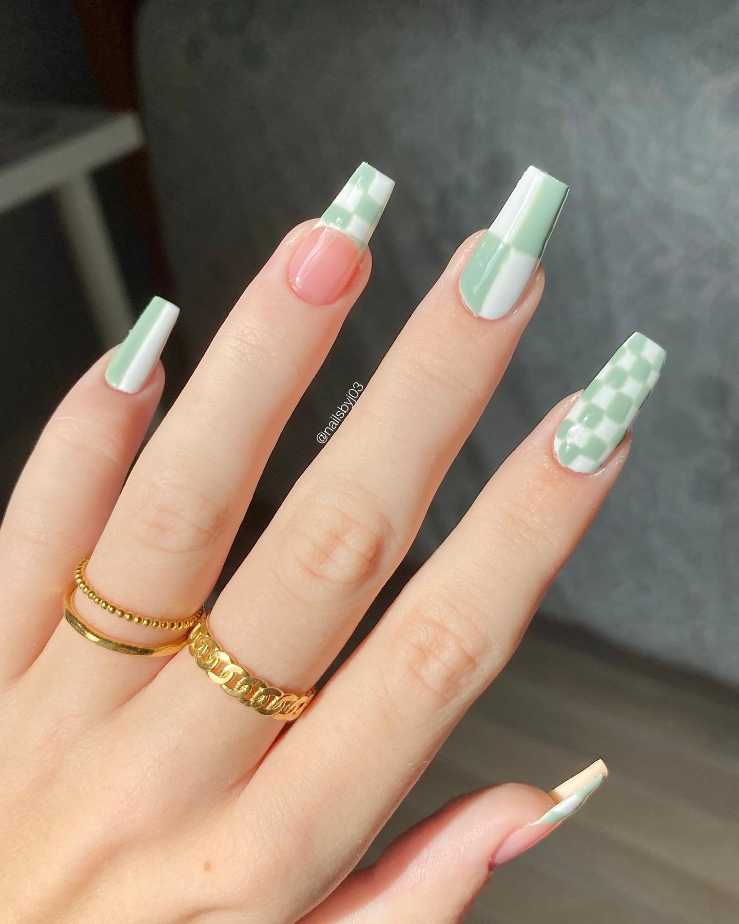 6 - Picture of Sage Green Nails