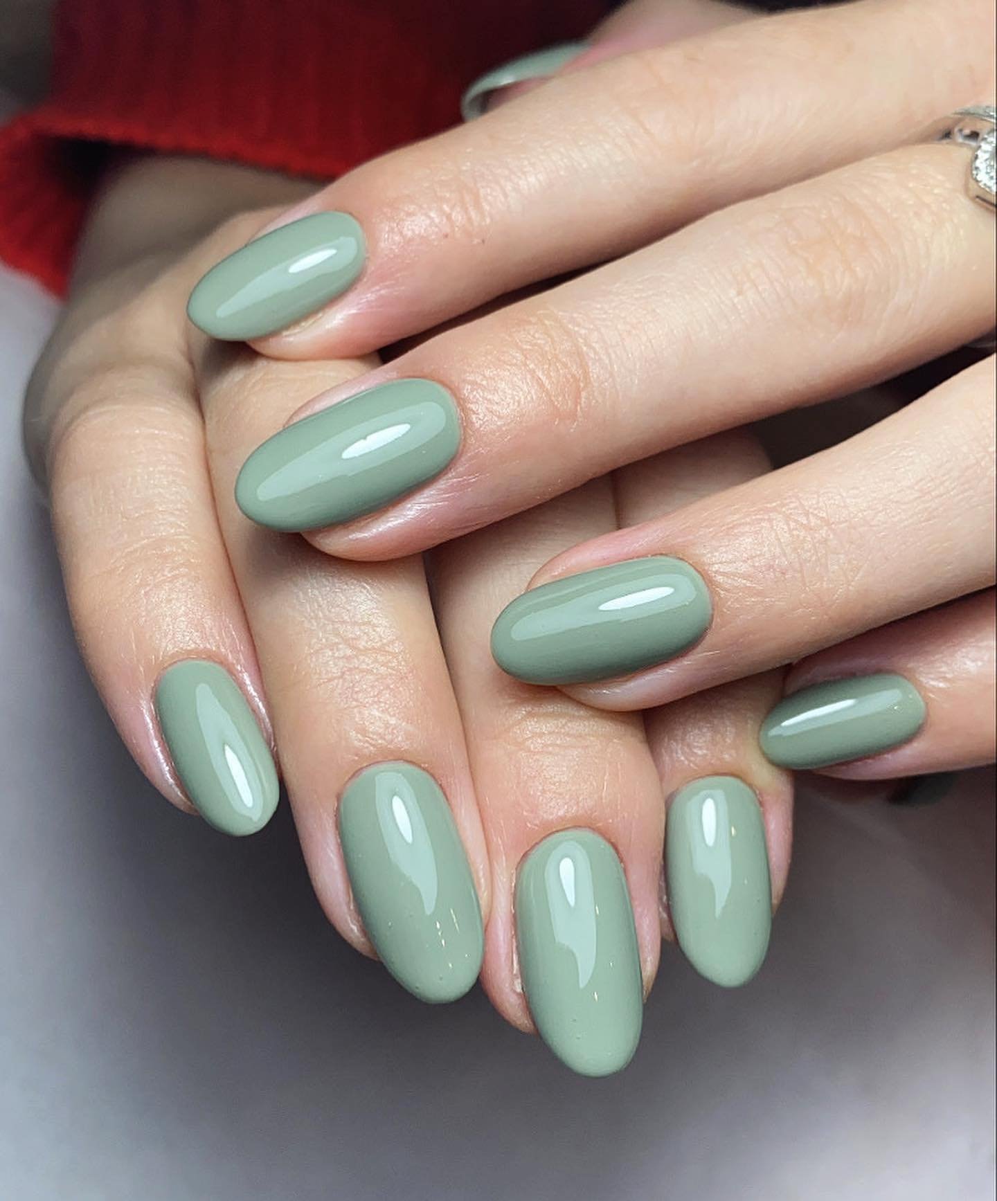 8 - Picture of Sage Green Nails