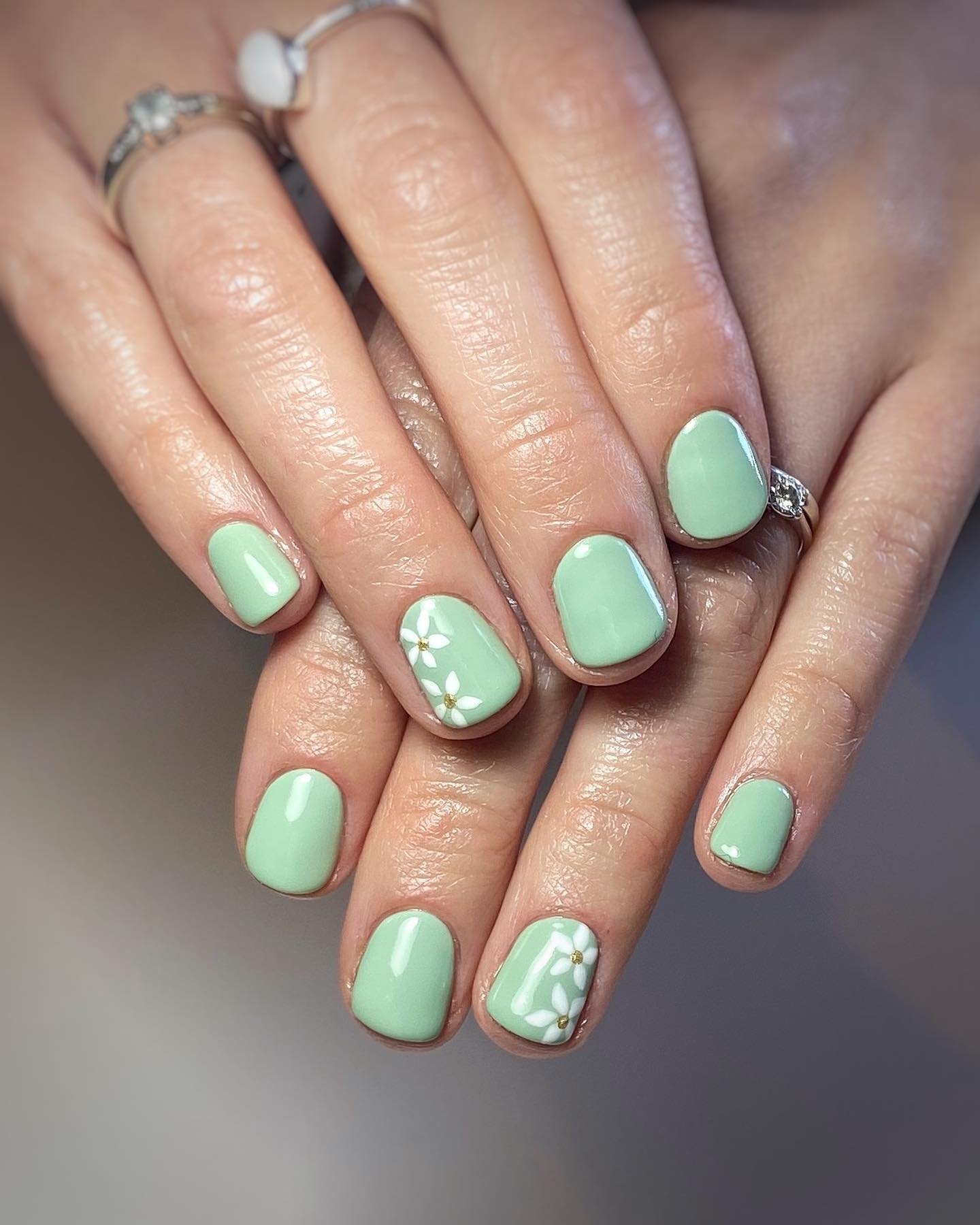 9 - Picture of Sage Green Nails
