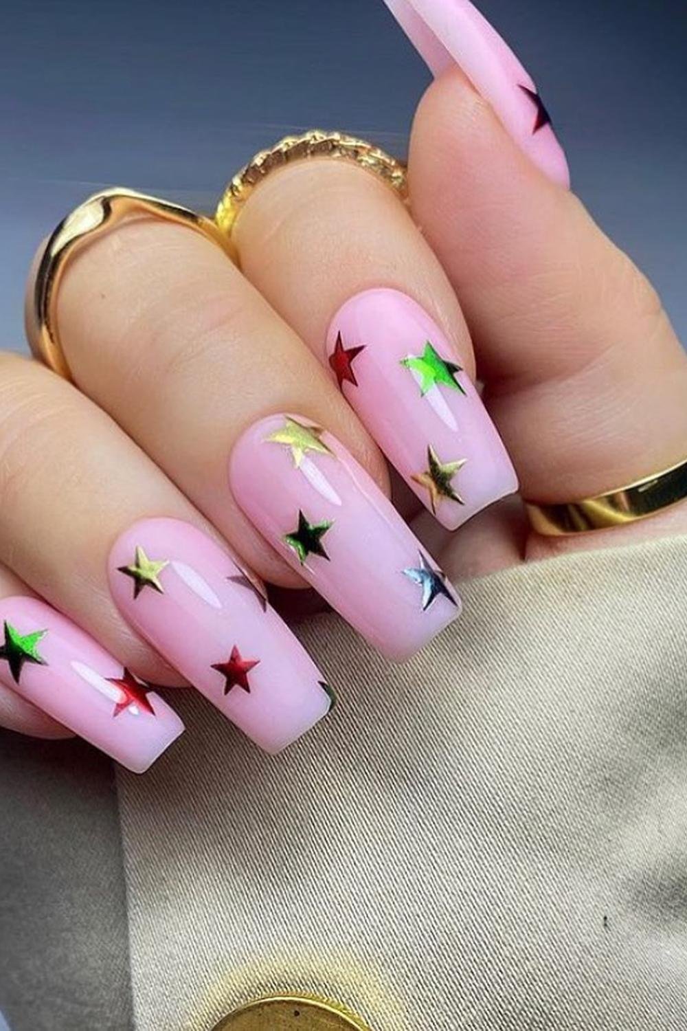 1 - Picture of Chrome Star Nails
