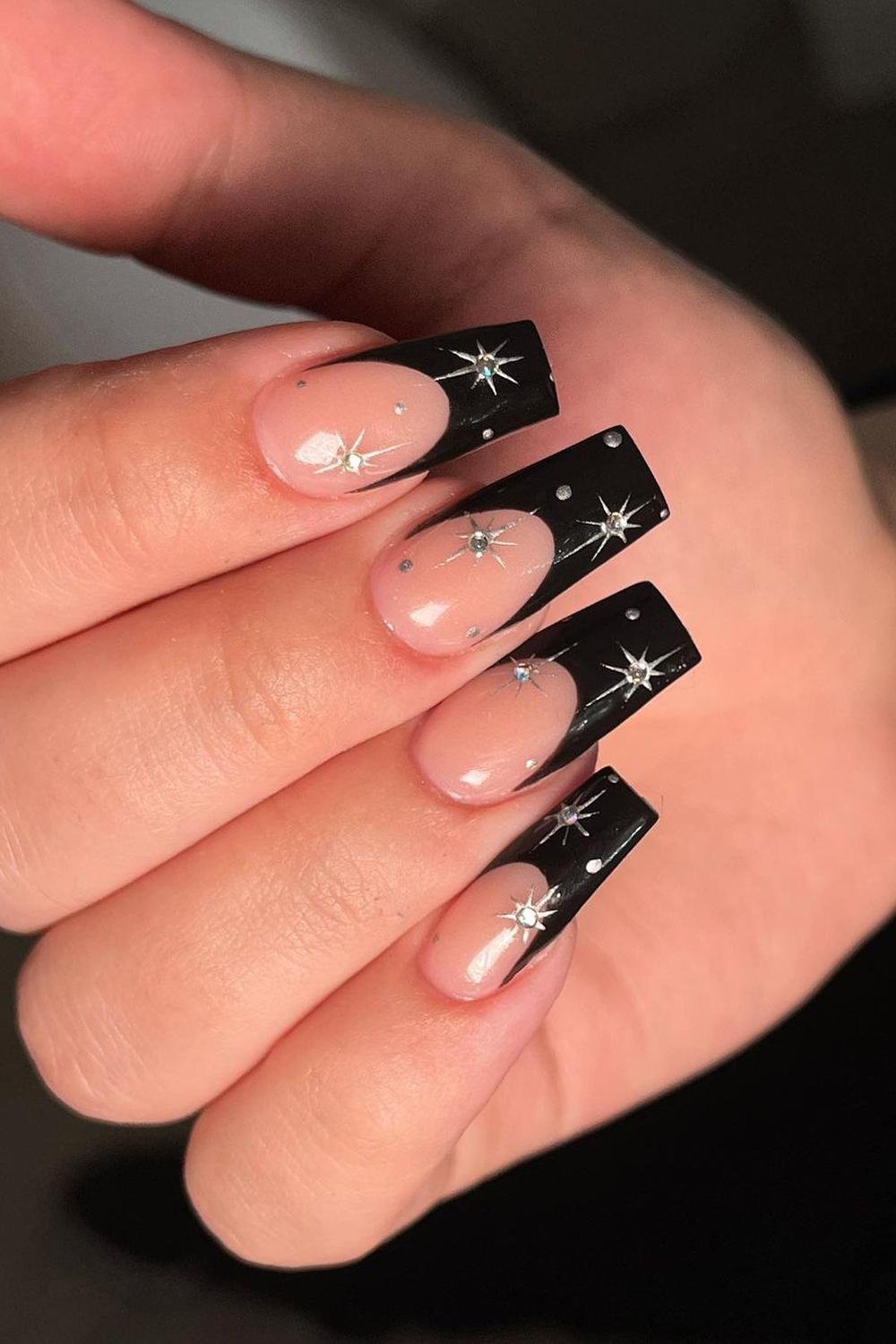 18 - Picture of Chrome Star Nails