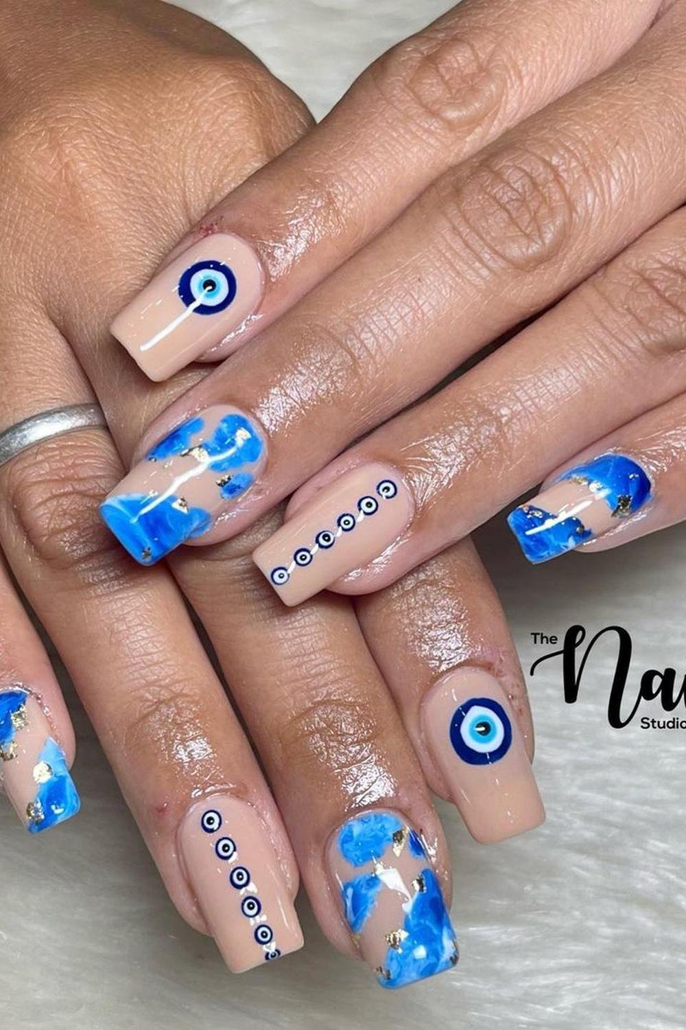11 - Picture of Evil Eye Nails