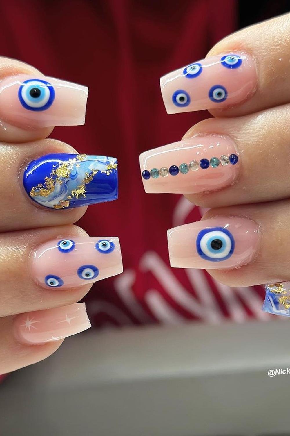12 - Picture of Evil Eye Nails