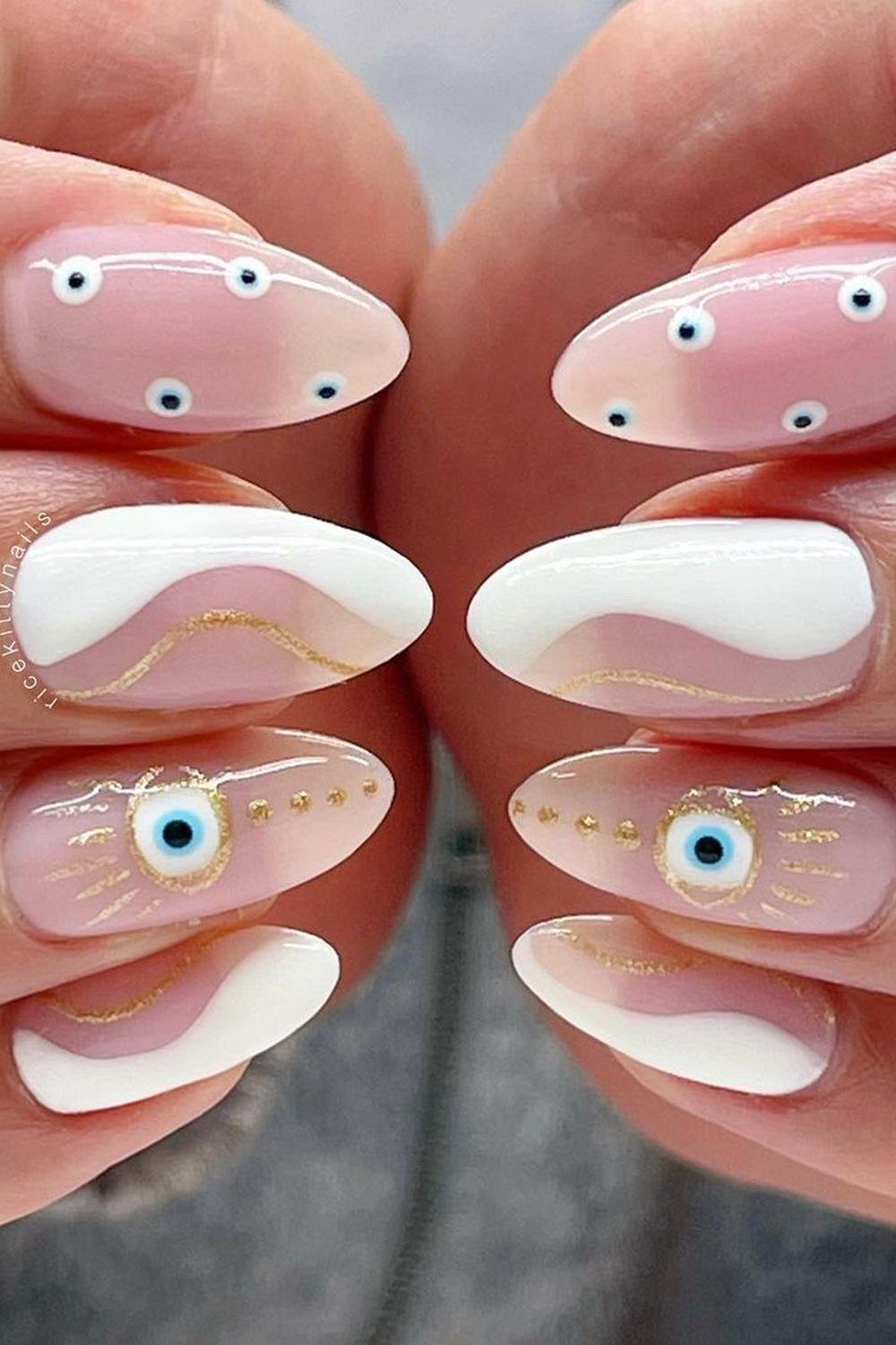21 - Picture of Evil Eye Nails