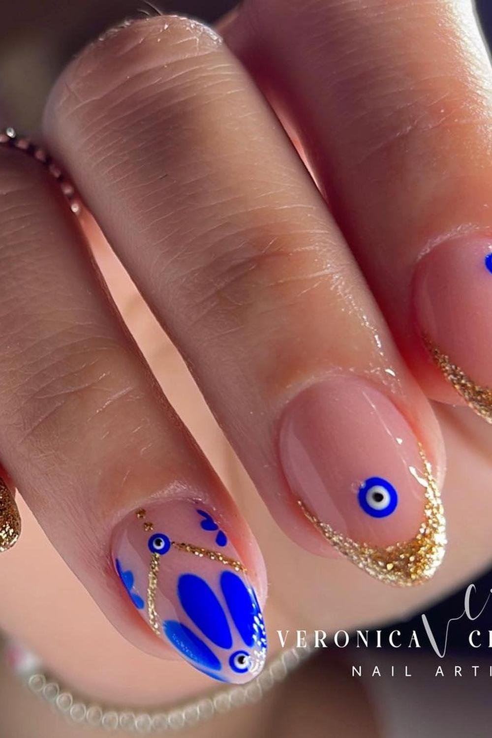 23 - Picture of Evil Eye Nails