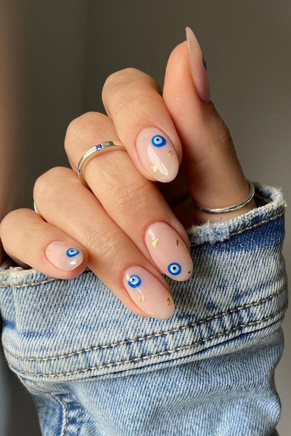 28 - Picture of Evil Eye Nails