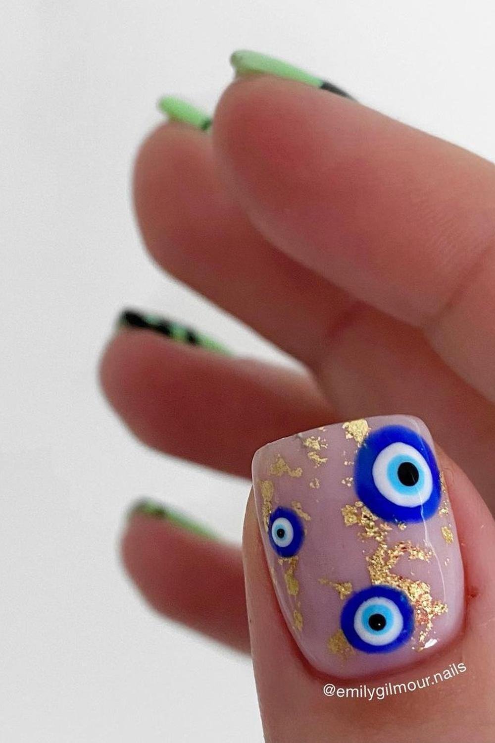 30 - Picture of Evil Eye Nails