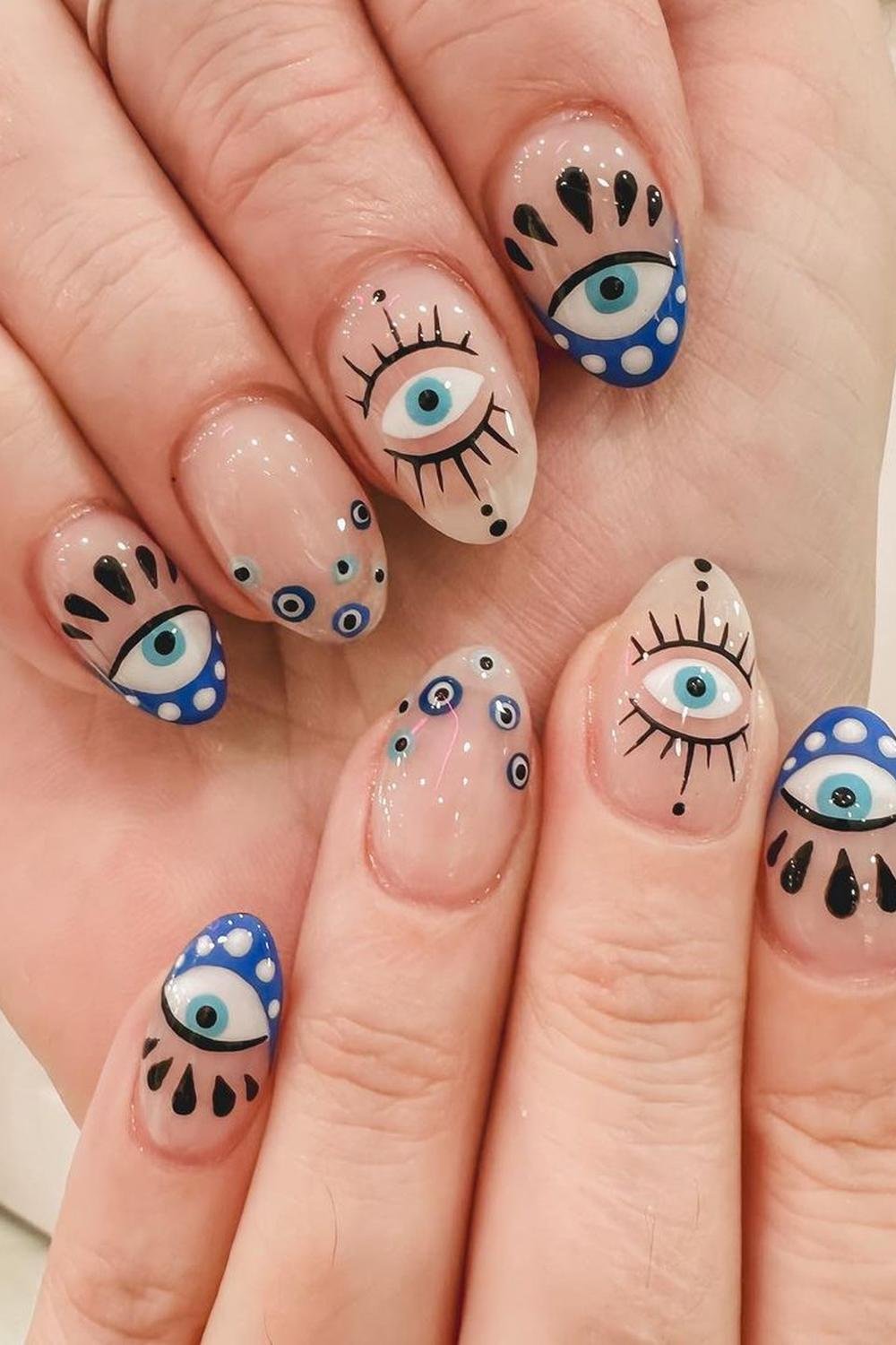 31 - Picture of Evil Eye Nails