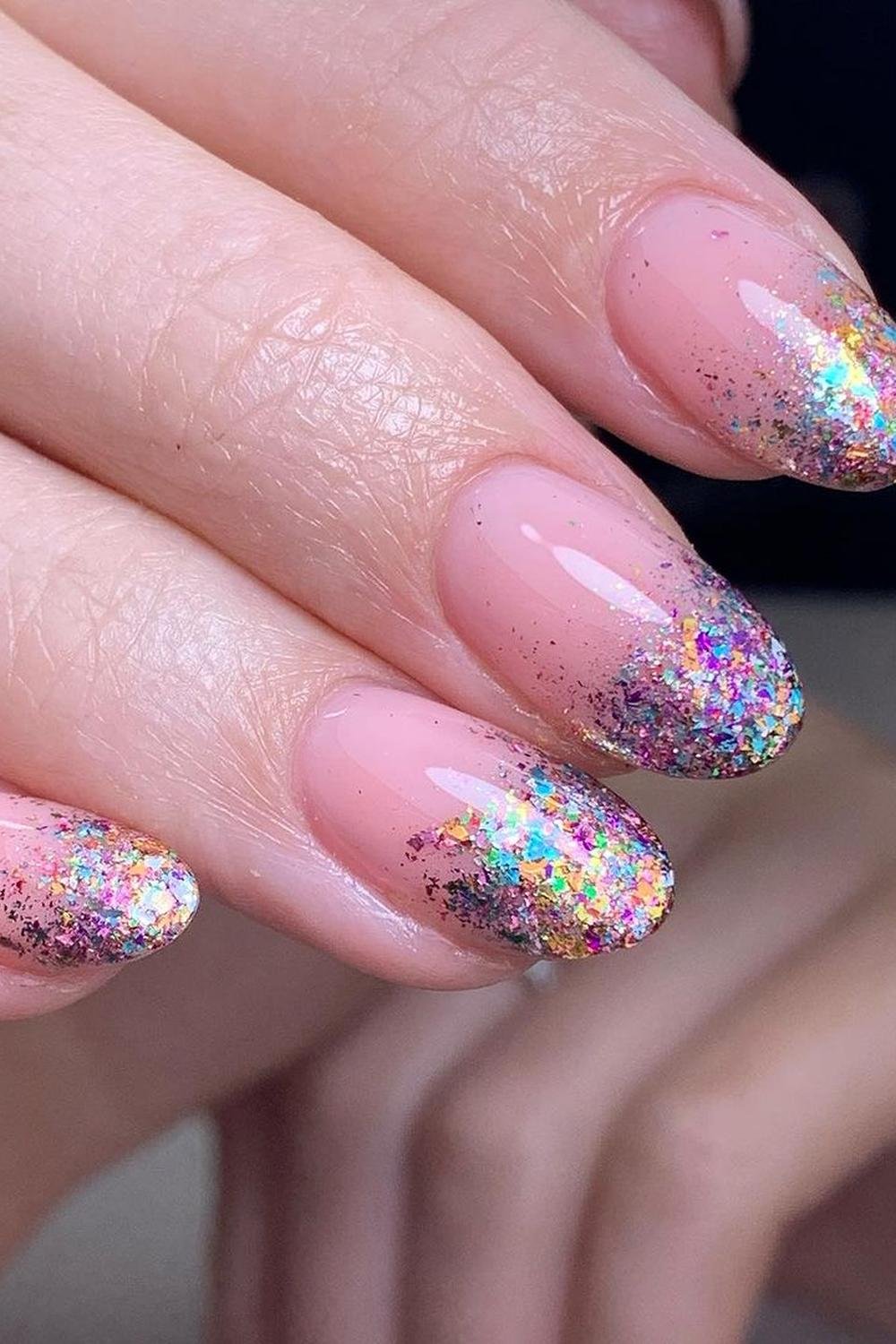 3 - Picture of Glitter French Tip Nails