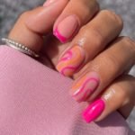 pink and orange nails 27