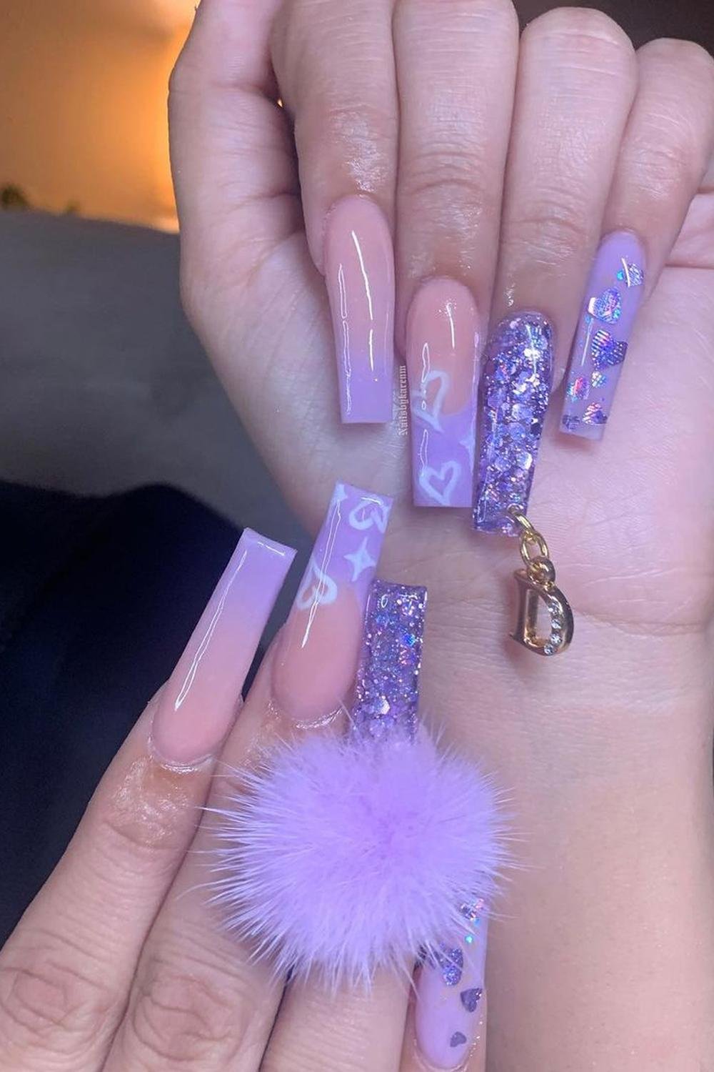 3 - Picture of Purple Nails
