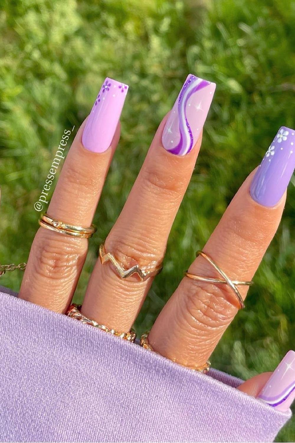 30 - Picture of Purple Nails