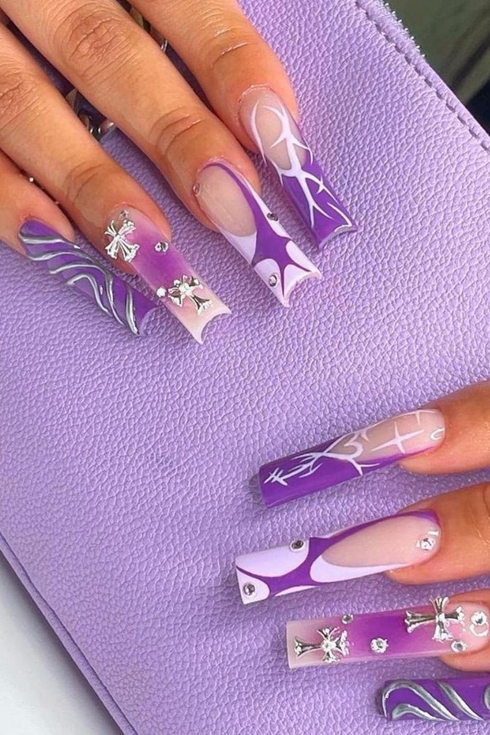 60 - Picture of Purple Nails