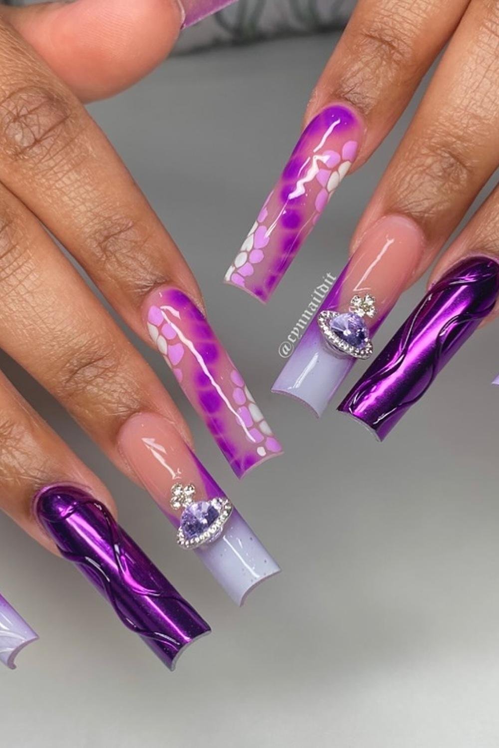 63 - Picture of Purple Nails