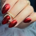 red chrome nails 2